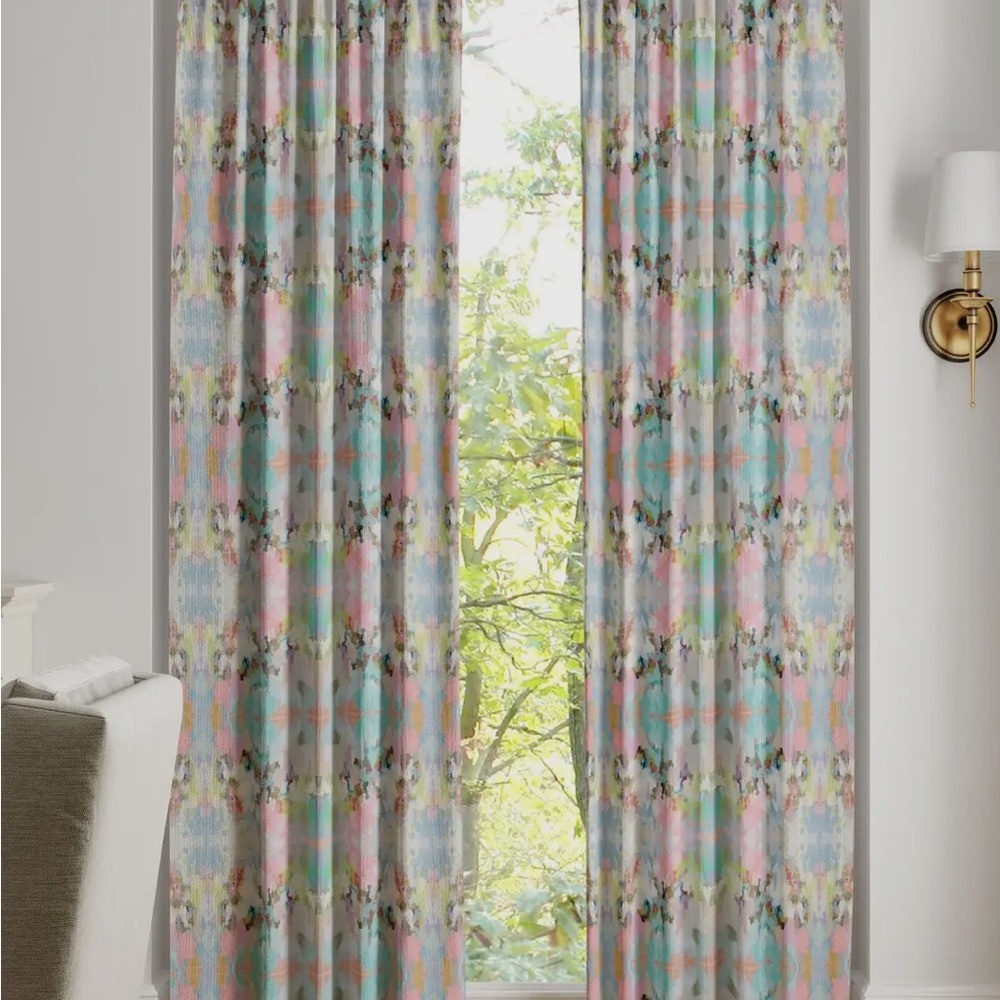 Floral Watercolor Pattern Curtains - Multicolor Laura Park Designs